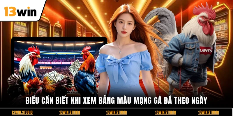 Điều cần biết khi xem bảng màu mạng gà đá theo ngày